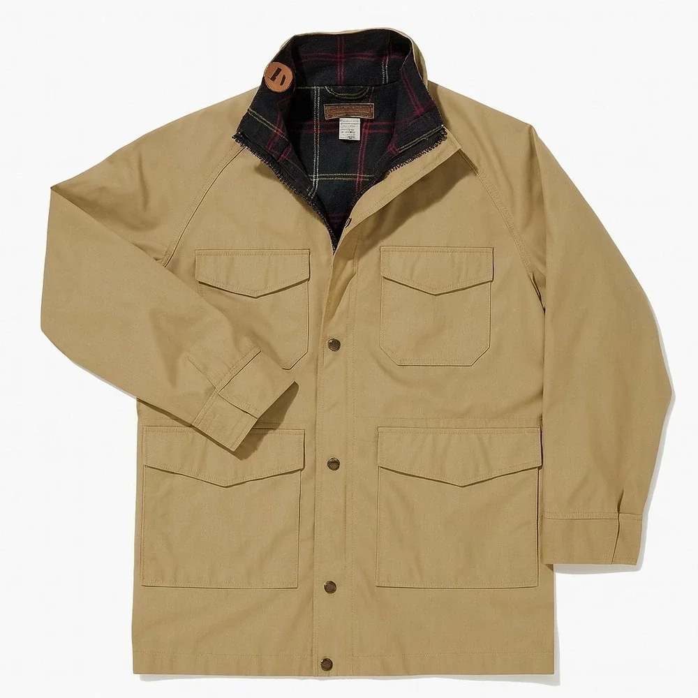 Vintage Eddie Bauer Explorer Field Expedition Flannel Lined Jacket Canvas Mens M